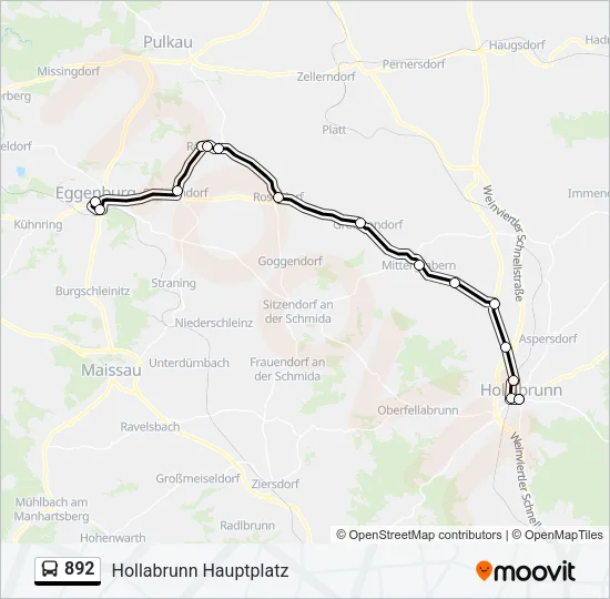 892 Bus Line Map