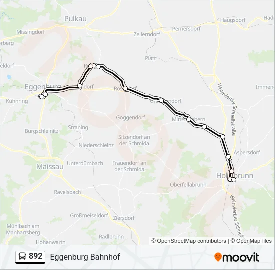 892 Bus Line Map