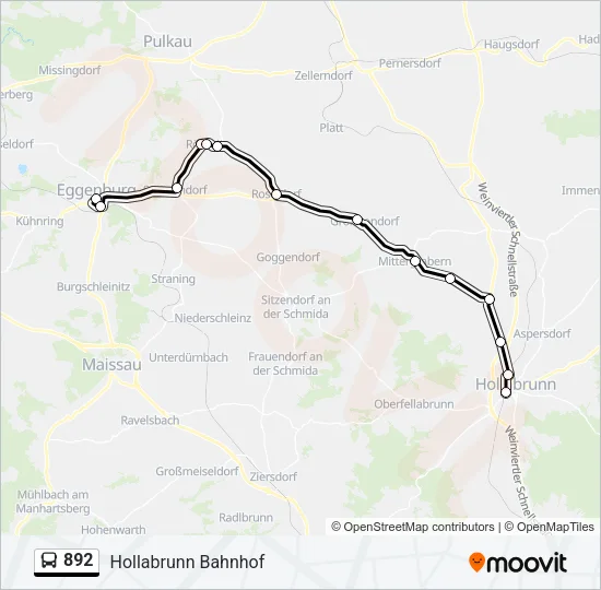 892 Bus Line Map