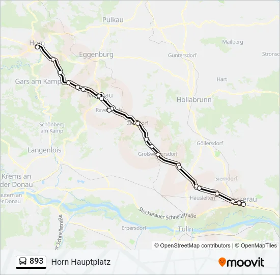 893 Bus Line Map