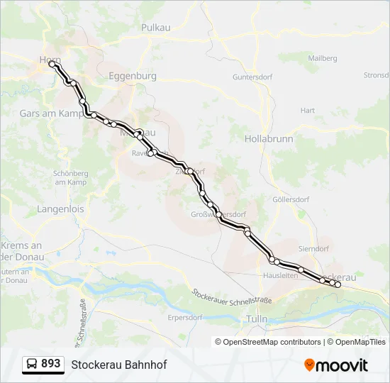 893 Bus Line Map
