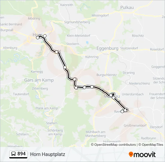 894 Bus Line Map