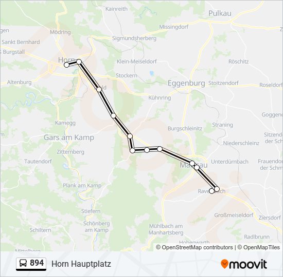 894 bus Line Map