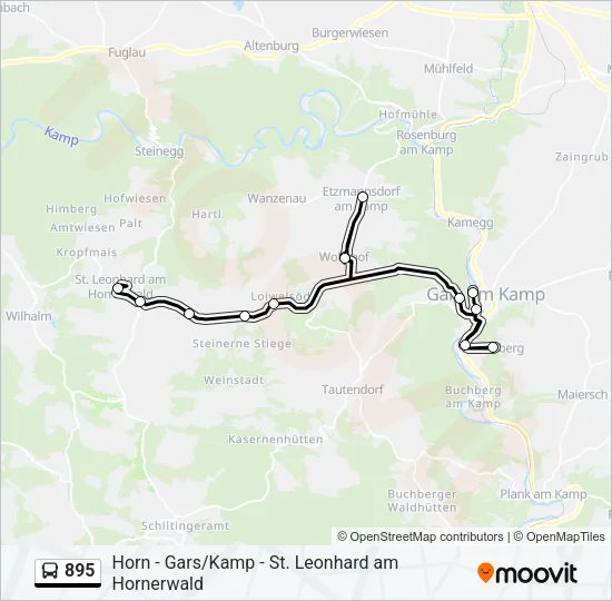 895 Bus Line Map