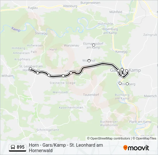 895 Bus Line Map
