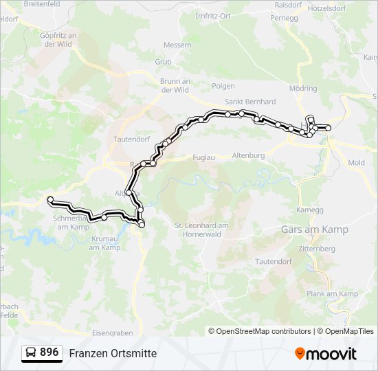 896 Bus Line Map