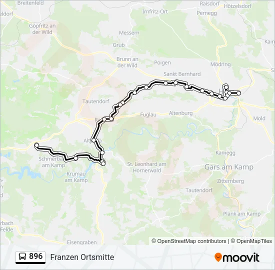 896 Bus Line Map