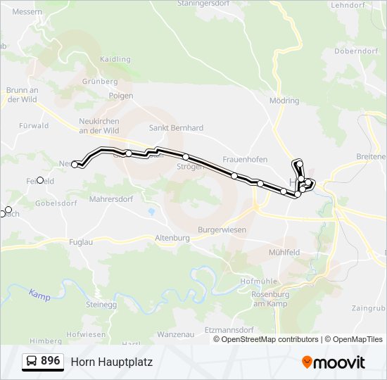 896 Bus Line Map