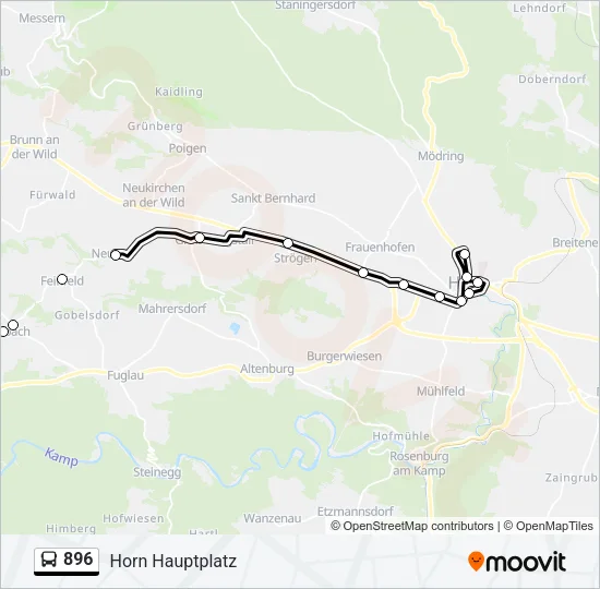 896 Bus Line Map