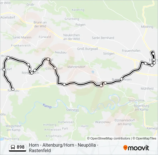 898 Bus Line Map