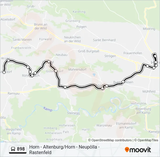 898 Bus Line Map
