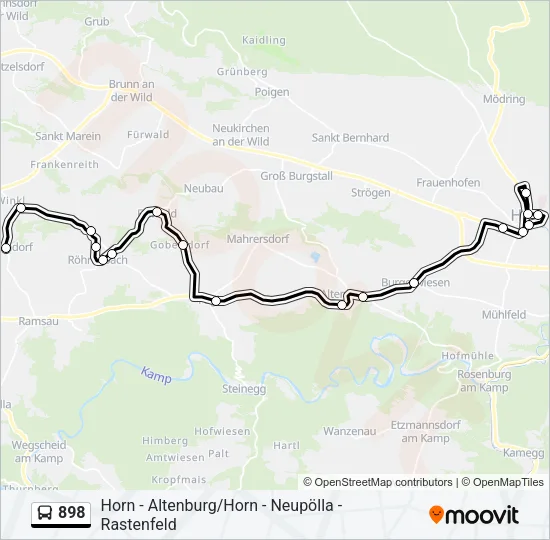 898 Bus Line Map
