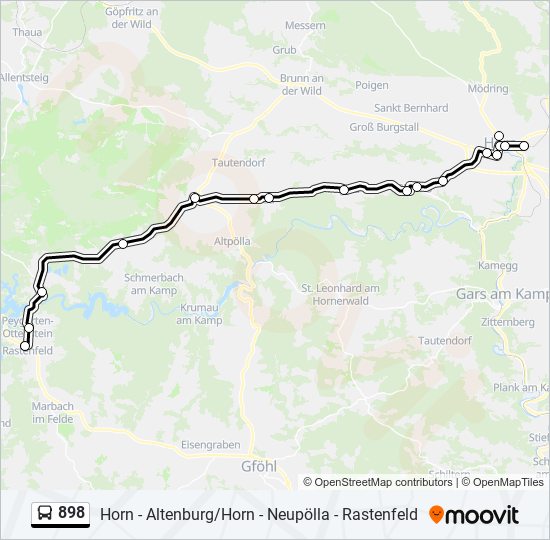 898 bus Line Map