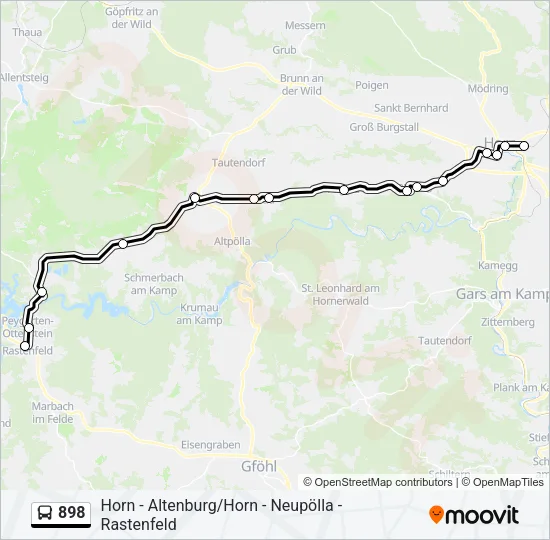 898 Bus Line Map