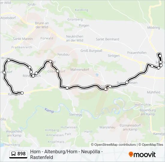 898 Bus Line Map