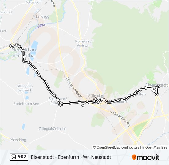 902 bus Line Map