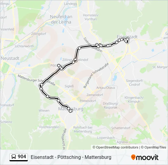 904 Bus Line Map