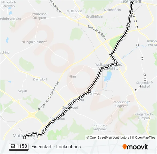 1158 Bus Line Map