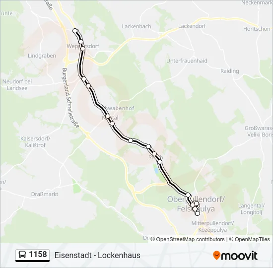 1158 Bus Line Map