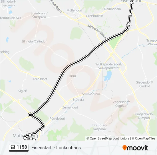 1158 Bus Line Map