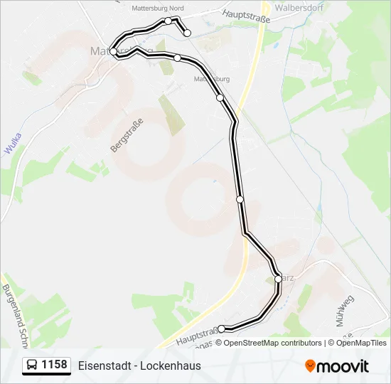 1158 Bus Line Map