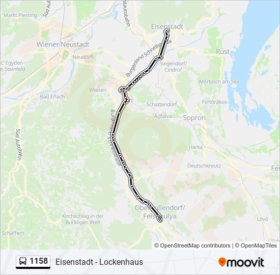 1158 bus Line Map