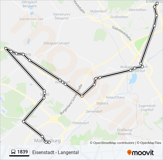 1839 bus Line Map