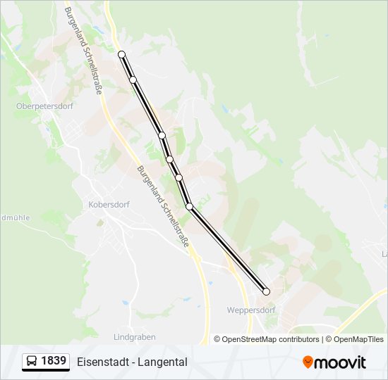 1839 bus Line Map