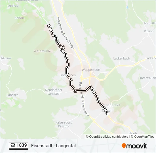 1839 Bus Line Map