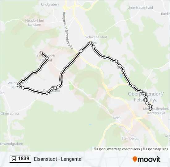 1839 Bus Line Map