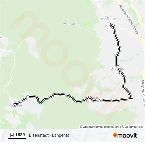 1839 Bus Line Map