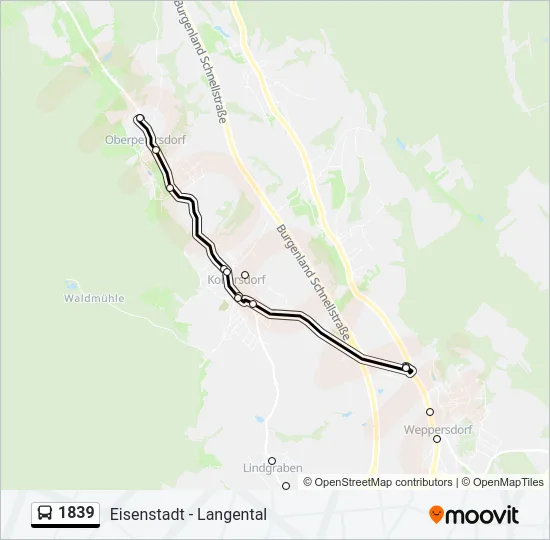 1839 Bus Line Map