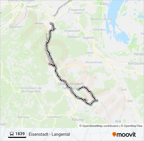 1839 Bus Line Map