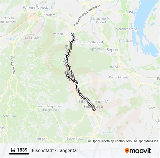 1839 Bus Line Map