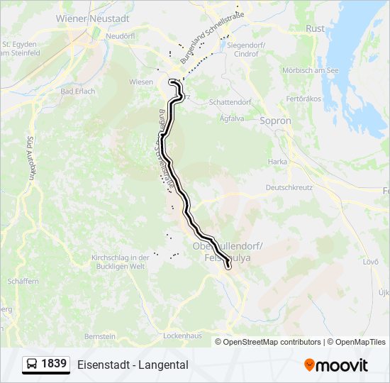 1839 bus Line Map