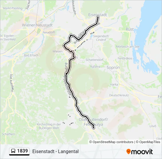 1839 Bus Line Map