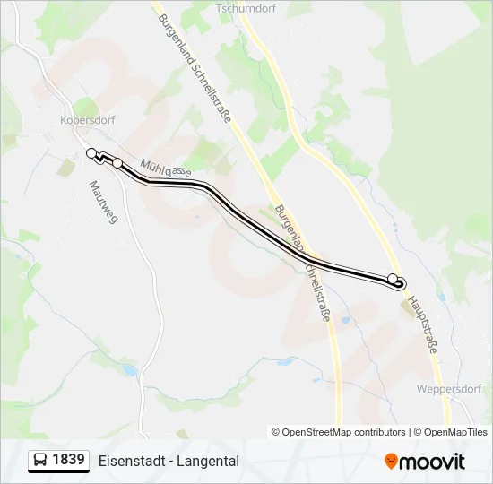 1839 Bus Line Map