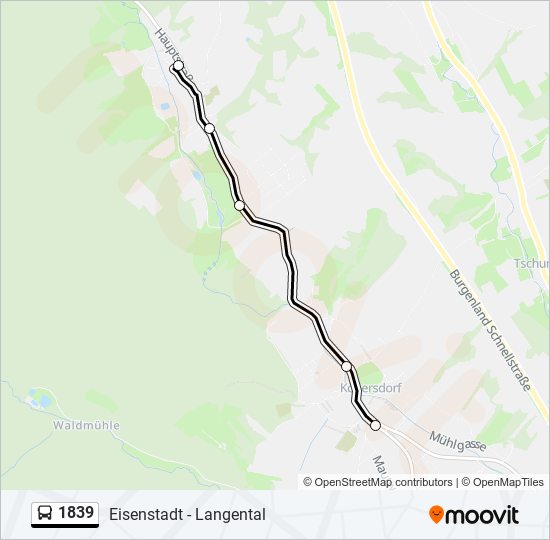 1839 bus Line Map