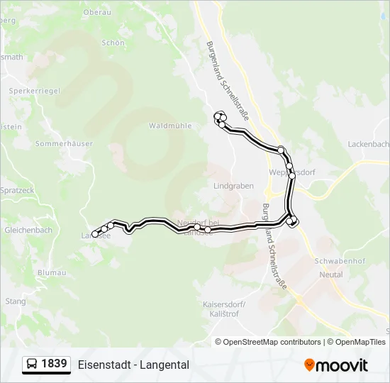 1839 Bus Line Map