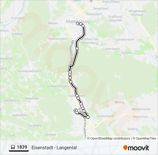 1839 Bus Line Map