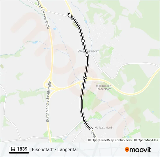 1839 Bus Line Map