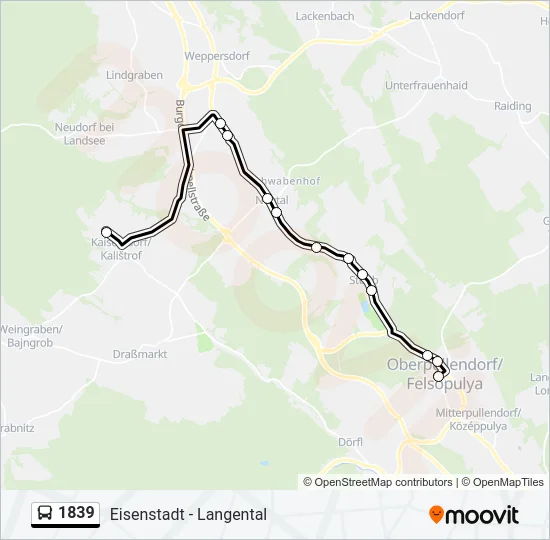 1839 Bus Line Map