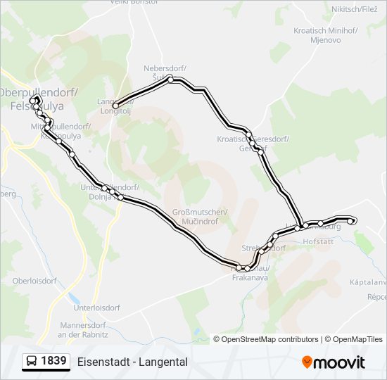 1839 bus Line Map