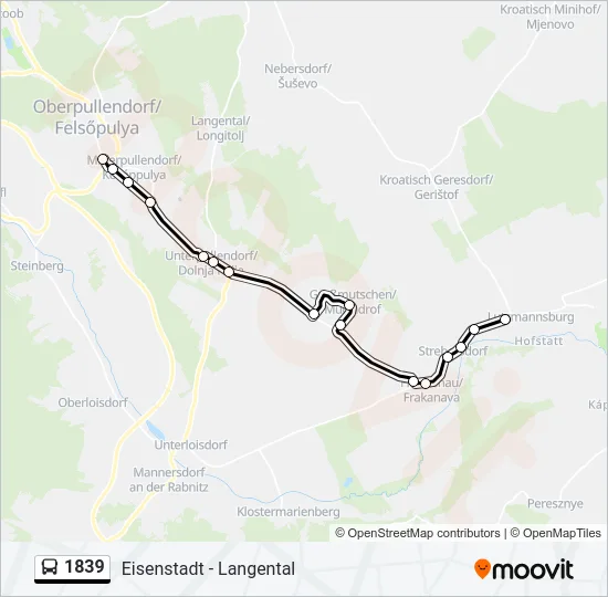 1839 Bus Line Map