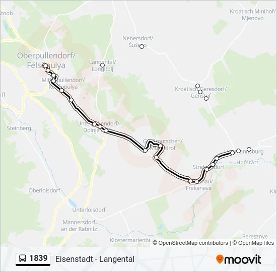 1839 Bus Line Map