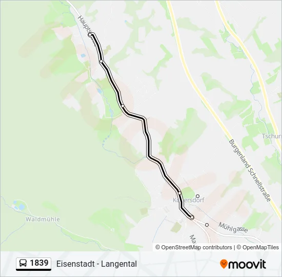 1839 Bus Line Map