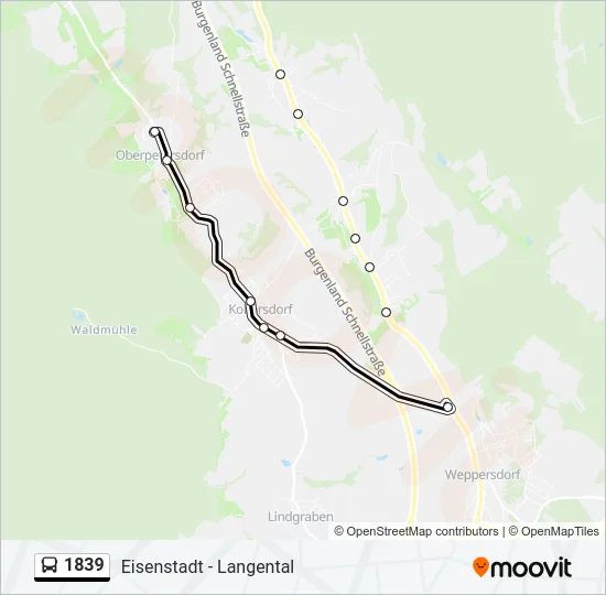 1839 Bus Line Map