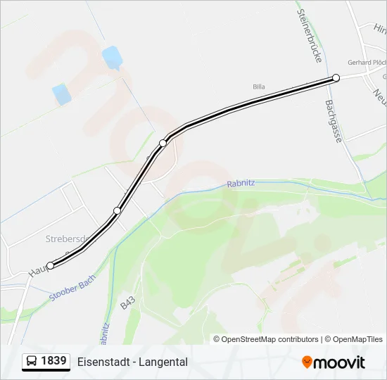 1839 Bus Line Map