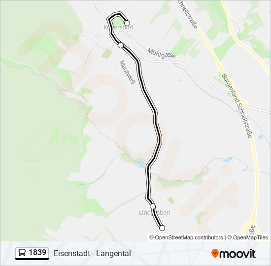 1839 bus Line Map