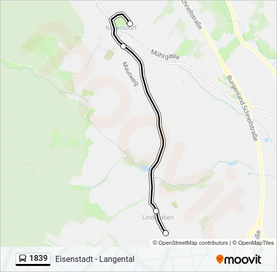 1839 Bus Line Map